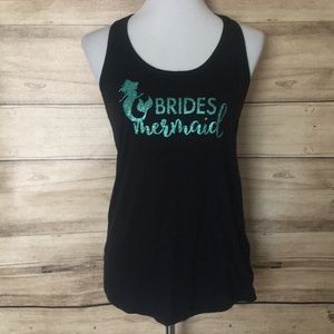 Bridesmaid Glitter Racer Back Tank Top